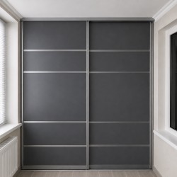Dulap încorporat cu uși glisante antracit pentru balcon A-07